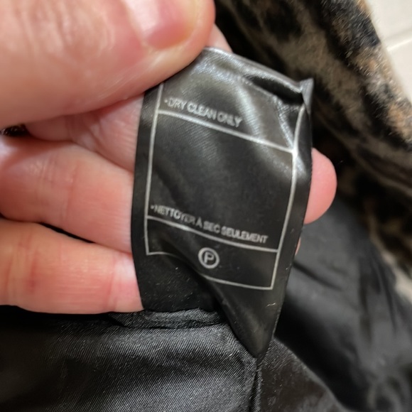 Cupcakes and Cashmere Wool Blend Leopard Print Sz Small Zippered lined Jacket - Picture 10 of 11